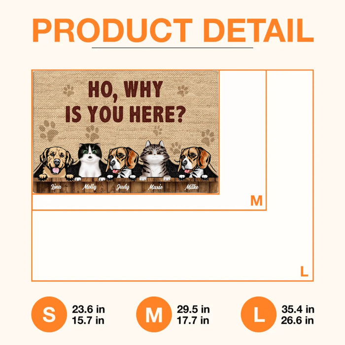 Personalized Pets Lover Doormat - Up to 5 Pets - Best Gift For Dog Lover/Cat Lover