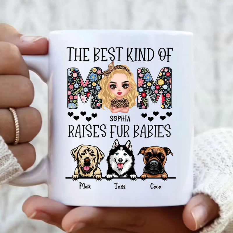 Personalized The Best Kind Of Dog Mom Coffee Mug - Mother's Day Gift Idea For Dog Lover - Up to 3 Dogs