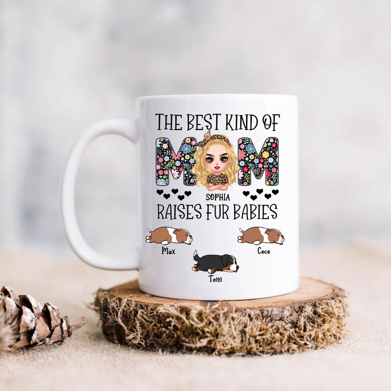 Personalized The Best Kind Of Dog Mom Coffee Mug - Mother's Day Gift For Dog Lover - Up to 3 Dogs