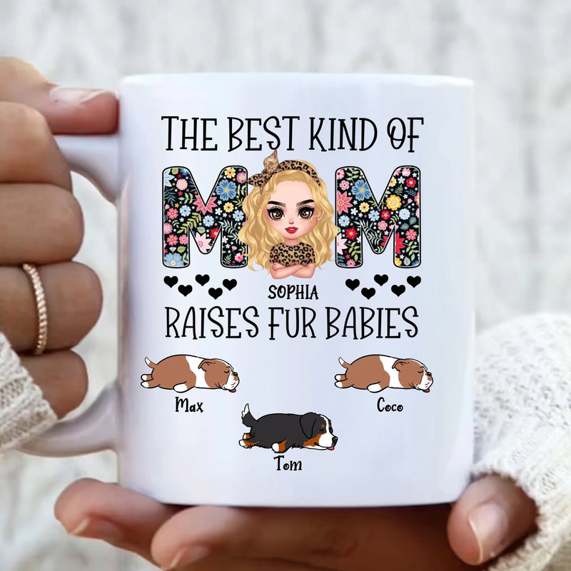Personalized The Best Kind Of Dog Mom Coffee Mug - Mother's Day Gift For Dog Lover - Up to 3 Dogs