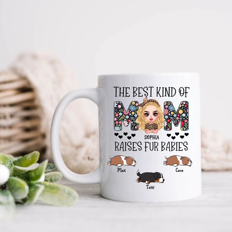 Personalized The Best Kind Of Dog Mom Coffee Mug - Mother's Day Gift For Dog Lover - Up to 3 Dogs