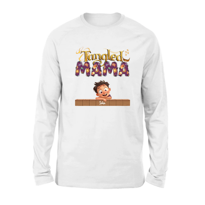 Personalized Tangled Mom T-Shirt/ Long Sleeve/  Sweatshirt/ Hoodie - Mother's Day Gift For Mom