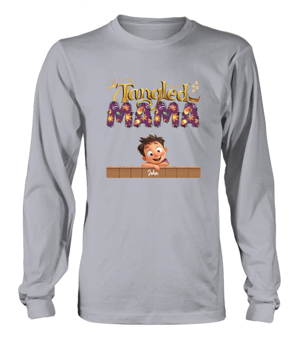 Personalized Tangled Mom T-Shirt/ Long Sleeve/  Sweatshirt/ Hoodie - Mother's Day Gift For Mom