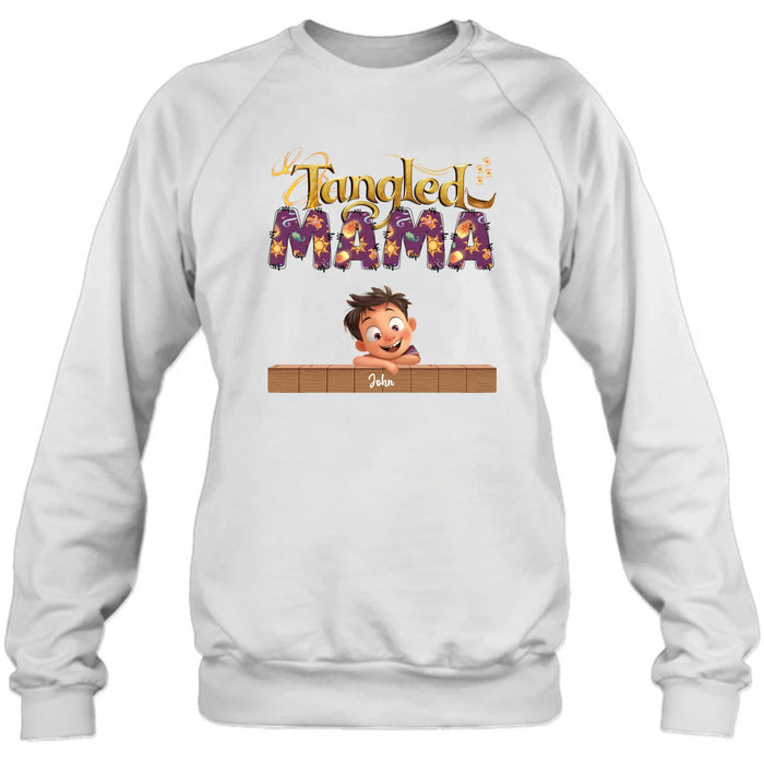 Personalized Tangled Mom T-Shirt/ Long Sleeve/  Sweatshirt/ Hoodie - Mother's Day Gift For Mom