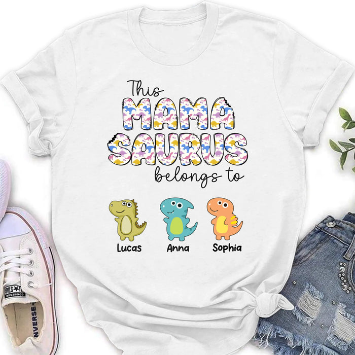 Personalized Mamasaurus T-Shirt/ Long Sleeve/  Sweatshirt/ Hoodie - Mother's Day Gift For Mom