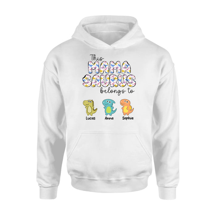 Personalized Mamasaurus T-Shirt/ Long Sleeve/  Sweatshirt/ Hoodie - Mother's Day Gift For Mom