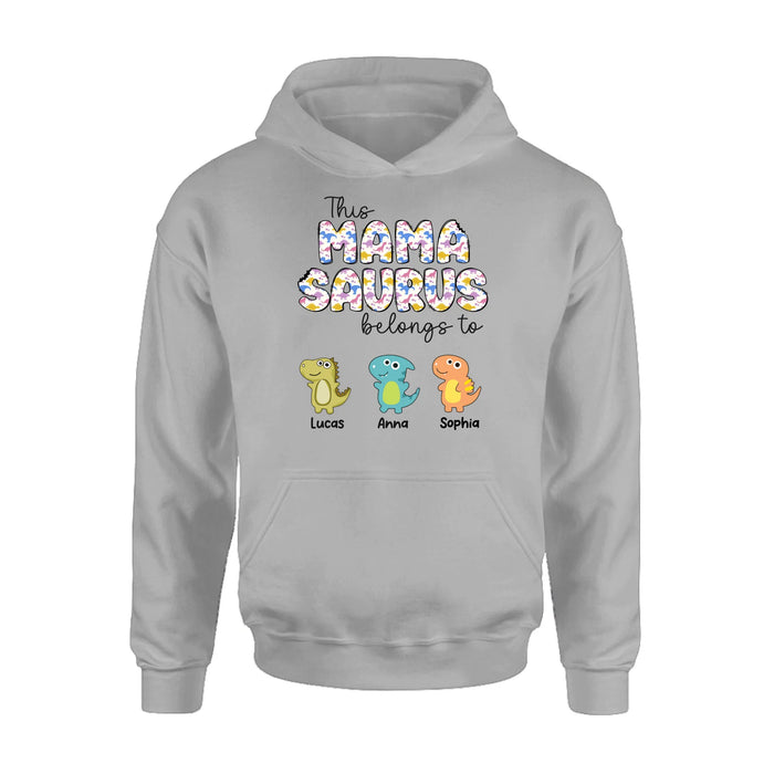 Personalized Mamasaurus T-Shirt/ Long Sleeve/  Sweatshirt/ Hoodie - Mother's Day Gift For Mom