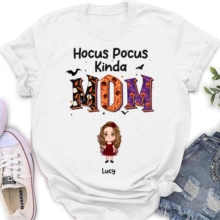 Personalized Hocus Pocus Kinda Mom Shirt/Hoodie - Up to 5 Kids - Mother's Day Gift Idea for Grandma/Mom