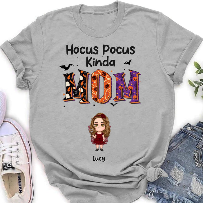 Personalized Hocus Pocus Kinda Mom Shirt/Hoodie - Up to 5 Kids - Mother's Day Gift Idea for Grandma/Mom