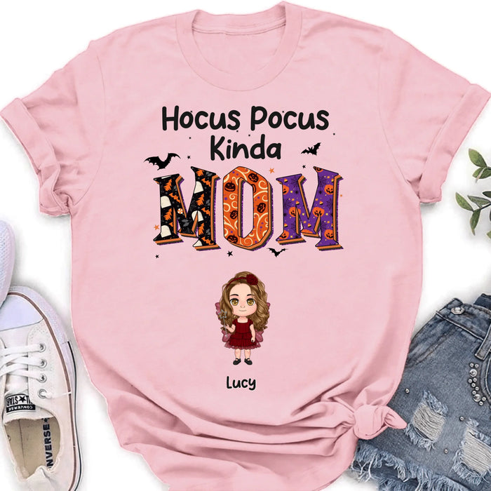 Personalized Hocus Pocus Kinda Mom Shirt/Hoodie - Up to 5 Kids - Mother's Day Gift Idea for Grandma/Mom