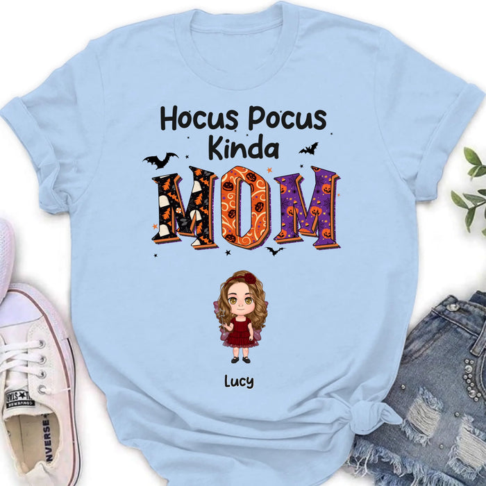 Personalized Hocus Pocus Kinda Mom Shirt/Hoodie - Up to 5 Kids - Mother's Day Gift Idea for Grandma/Mom