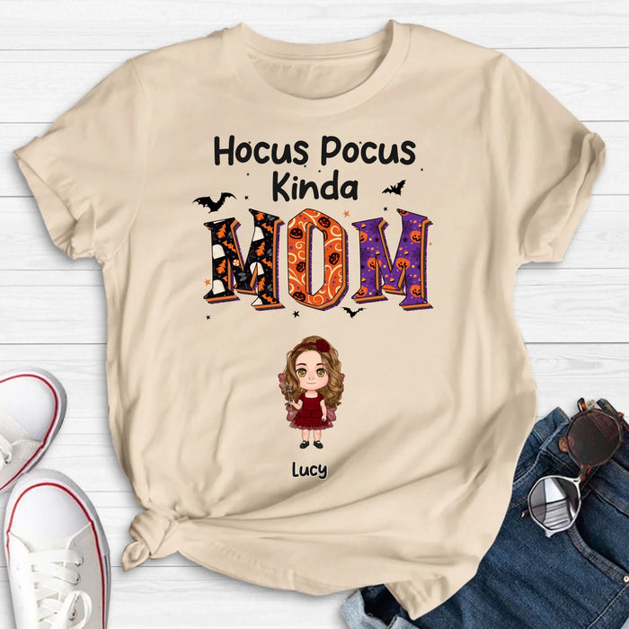Personalized Hocus Pocus Kinda Mom Shirt/Hoodie - Up to 5 Kids - Mother's Day Gift Idea for Grandma/Mom
