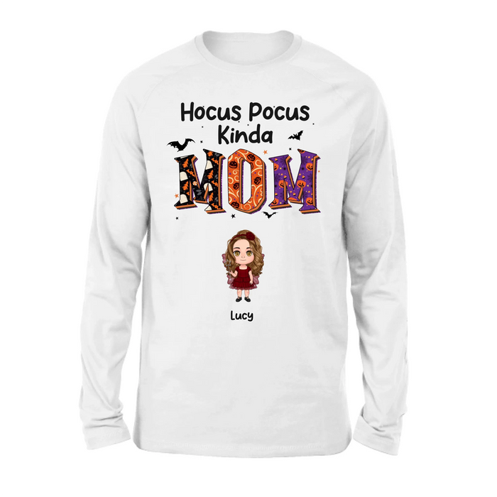 Personalized Hocus Pocus Kinda Mom Shirt/Hoodie - Up to 5 Kids - Mother's Day Gift Idea for Grandma/Mom
