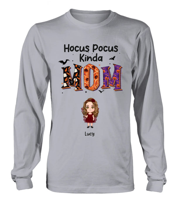 Personalized Hocus Pocus Kinda Mom Shirt/Hoodie - Up to 5 Kids - Mother's Day Gift Idea for Grandma/Mom