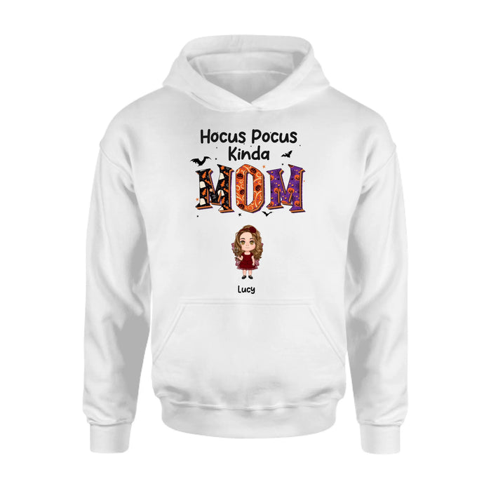 Personalized Hocus Pocus Kinda Mom Shirt/Hoodie - Up to 5 Kids - Mother's Day Gift Idea for Grandma/Mom
