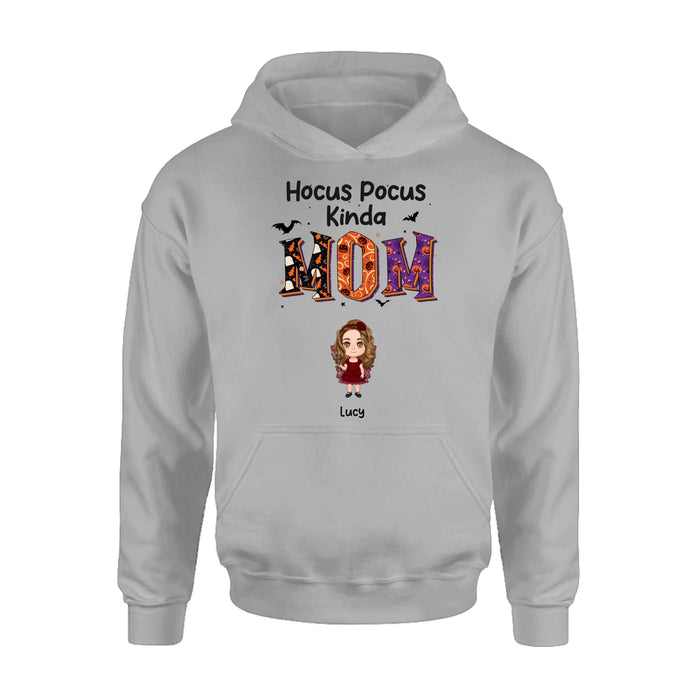Personalized Hocus Pocus Kinda Mom Shirt/Hoodie - Up to 5 Kids - Mother's Day Gift Idea for Grandma/Mom