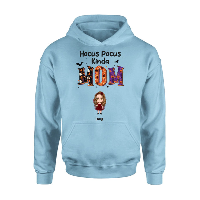 Personalized Hocus Pocus Kinda Mom Shirt/Hoodie - Up to 5 Kids - Mother's Day Gift Idea for Grandma/Mom