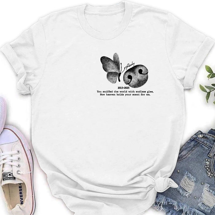 Personalized Memorial Dog Nose T-Shirt/ Sweatshirt/ Hoodie - Memorial Gift Idea For Dog Lovers - Forever In My Heart