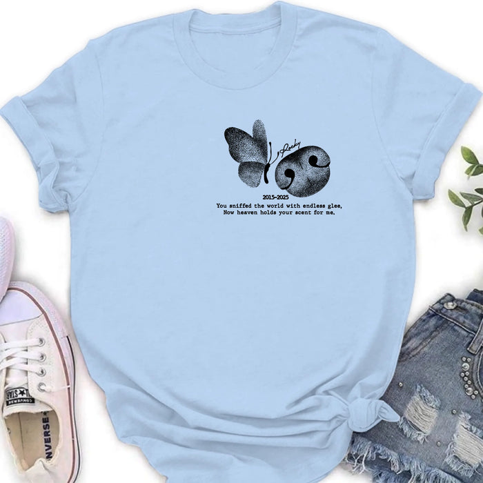 Personalized Memorial Dog Nose T-Shirt/ Sweatshirt/ Hoodie - Memorial Gift Idea For Dog Lovers - Forever In My Heart