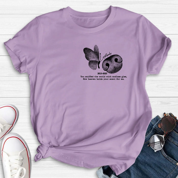 Personalized Memorial Dog Nose T-Shirt/ Sweatshirt/ Hoodie - Memorial Gift Idea For Dog Lovers - Forever In My Heart