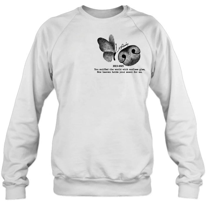 Personalized Memorial Dog Nose T-Shirt/ Sweatshirt/ Hoodie - Memorial Gift Idea For Dog Lovers - Forever In My Heart