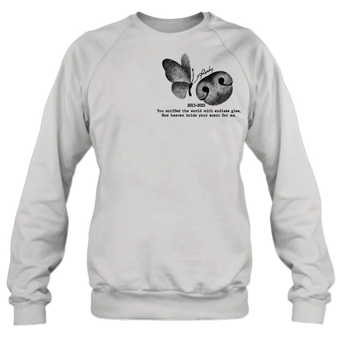 Personalized Memorial Dog Nose T-Shirt/ Sweatshirt/ Hoodie - Memorial Gift Idea For Dog Lovers - Forever In My Heart