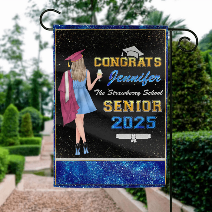 Custom Personalized Graduation Senior Flag - Graduation Gift Idea For Daughter/Friend/Sister - Congrats 2025