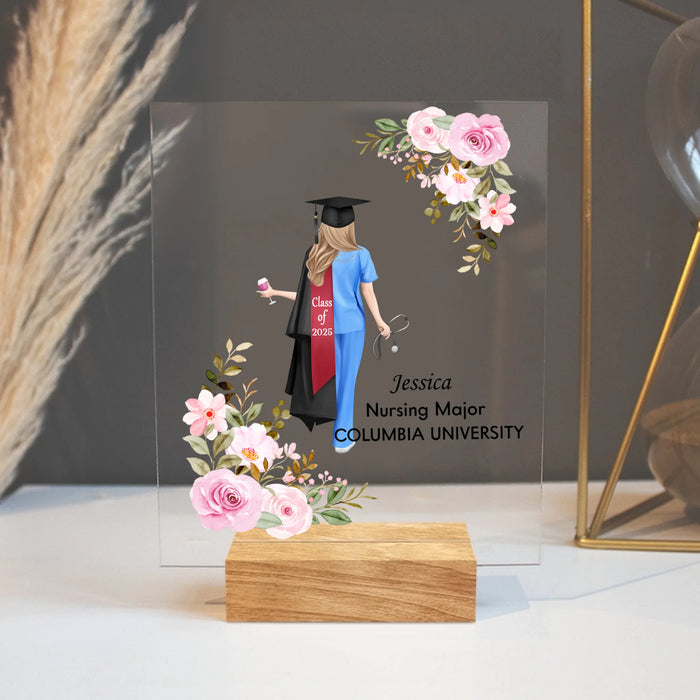 Custom Personalized Nursing School Graduation Acrylic Plaque - Best Gift Idea For Nurse/Future Nurse - Class Of 2025