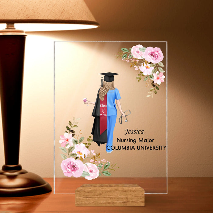 Custom Personalized Nursing School Graduation Acrylic Plaque - Best Gift Idea For Nurse/Future Nurse - Class Of 2025