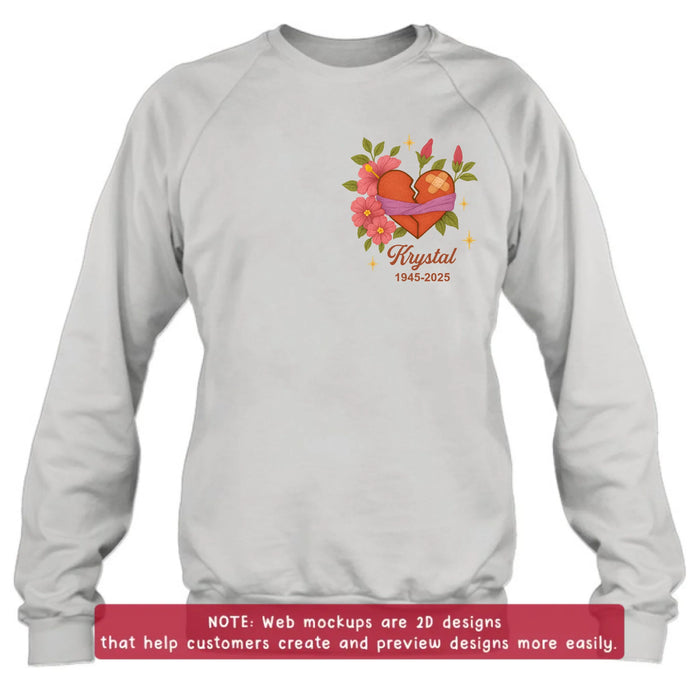 Personalized Memorial Embroidered T-Shirt/Sweater/Hoodie - Memorial Gift Idea