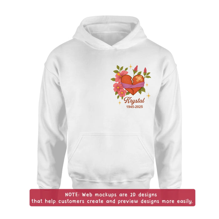 Personalized Memorial Embroidered T-Shirt/Sweater/Hoodie - Memorial Gift Idea