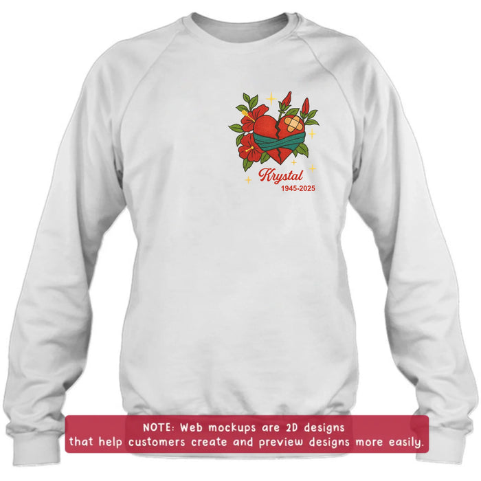 Personalized Memorial Embroidered T-Shirt/Sweater/Hoodie - Memorial Gift Idea
