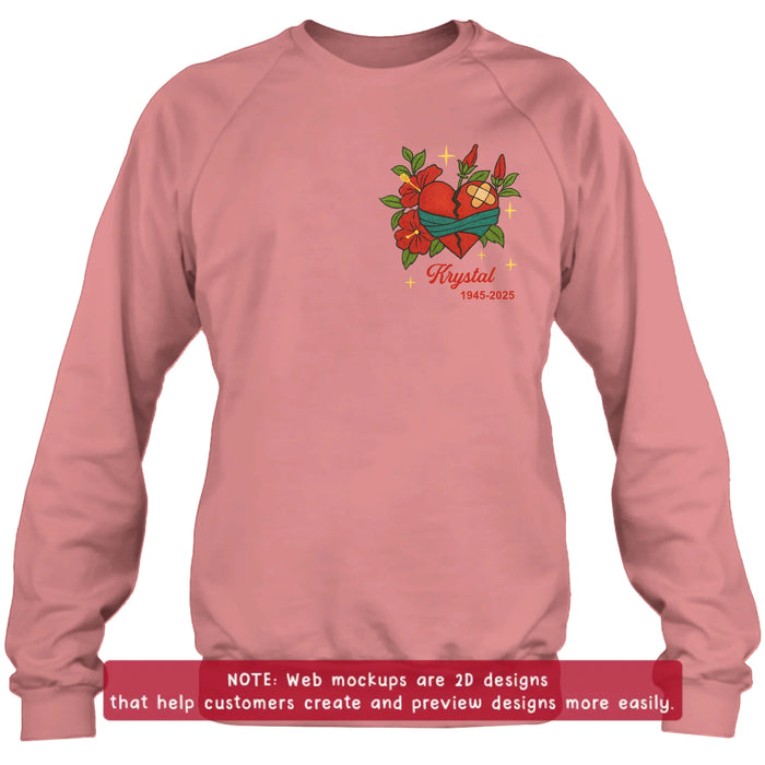 Personalized Memorial Embroidered T-Shirt/Sweater/Hoodie - Memorial Gift Idea
