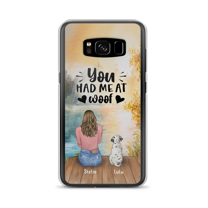Personalized Dog Mom Phone Case - Gifts For Dog Lovers With Up to 4 Dogs - You Had Me At Woof - Case For iPhone, Samsung