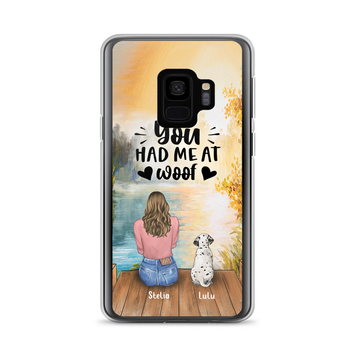 Personalized Dog Mom Phone Case - Gifts For Dog Lovers With Up to 4 Dogs - You Had Me At Woof - Case For iPhone, Samsung