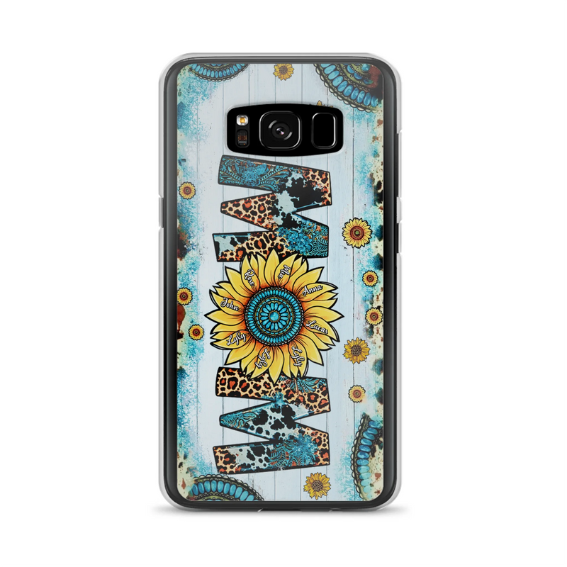 Personalized Mom Sunflower Phone Case - Mother's Day Gift Idea - Up to 8 Kids - Case For iPhone/ Samsung