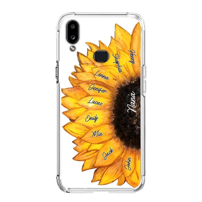 Personalized Sunflower Grandma Phone Case - Up to 9 Kids - Mother's Day Gift Idea for Mom/Grandma