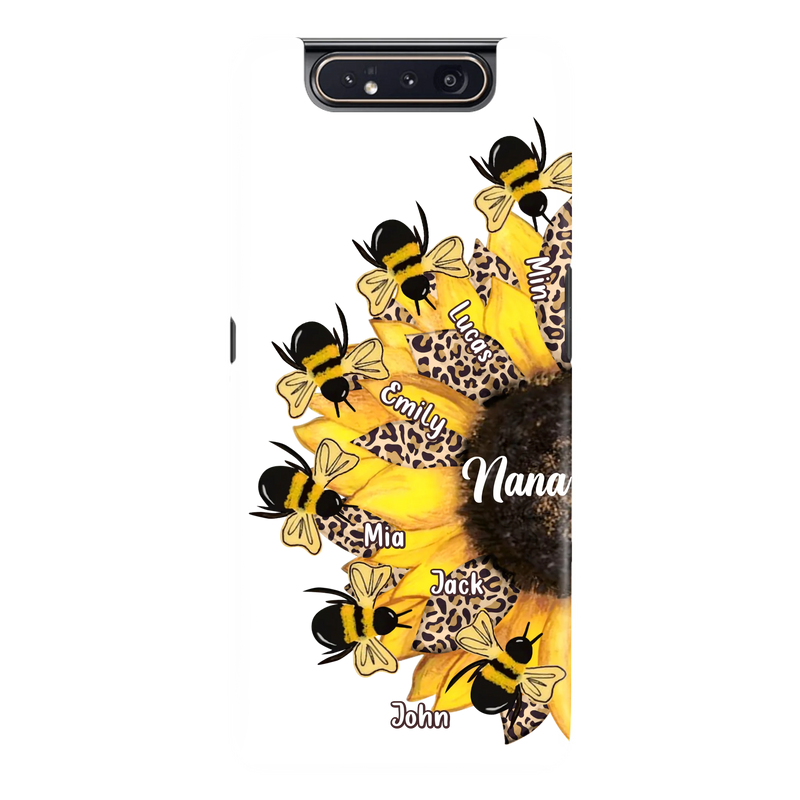 Custom Sunflower Grandma Phone Case - Mother's Day Gift Idea for Mom/Grandma