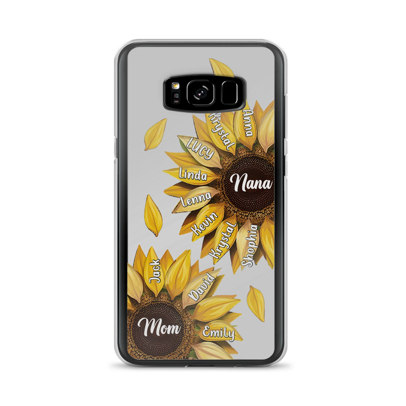 Personalized Sunflower Grandma Phone Case - Up to 11 Kids - Mother's Day Gift Idea for Mom/Grandma -  Case For iPhone/Samsung