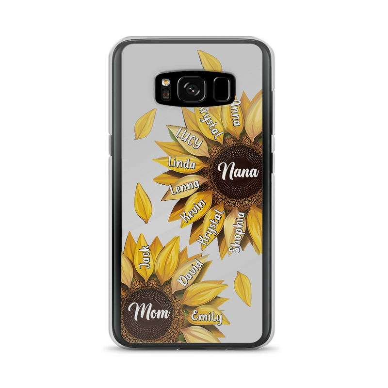 Personalized Sunflower Grandma Phone Case - Up to 11 Kids - Mother's Day Gift Idea for Mom/Grandma -  Case For iPhone/Samsung