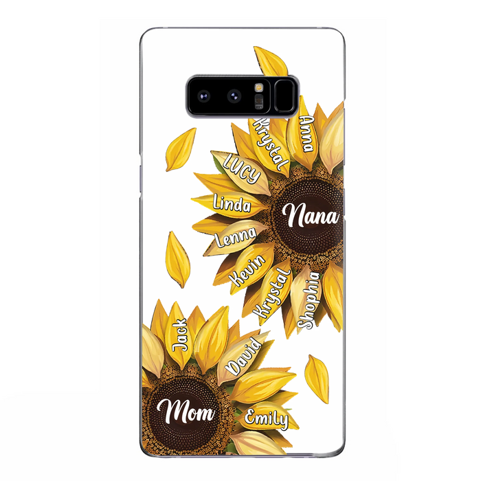 Personalized Sunflower Grandma Phone Case - Up to 11 Kids - Mother's Day Gift Idea for Mom/Grandma -  Case For iPhone/Samsung