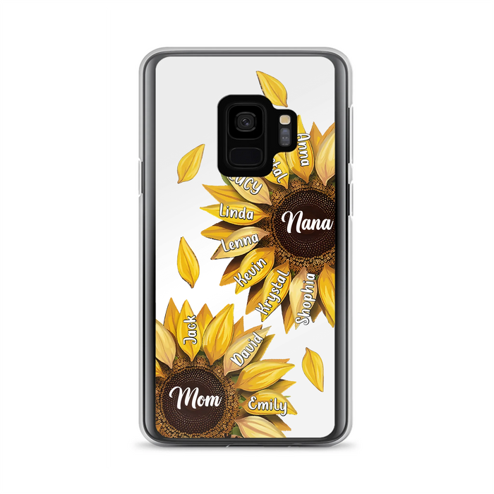 Personalized Sunflower Grandma Phone Case - Up to 11 Kids - Mother's Day Gift Idea for Mom/Grandma -  Case For iPhone/Samsung