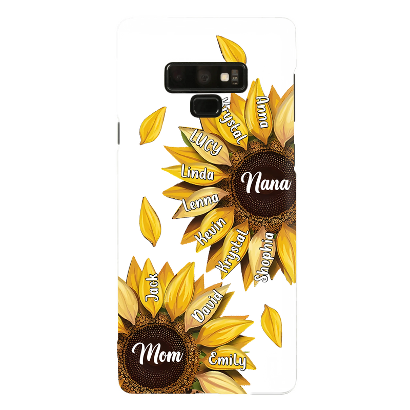 Personalized Sunflower Grandma Phone Case - Up to 11 Kids - Mother's Day Gift Idea for Mom/Grandma -  Case For iPhone/Samsung