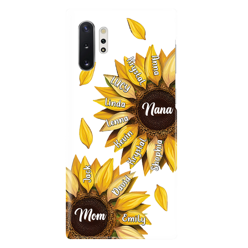 Personalized Sunflower Grandma Phone Case - Up to 11 Kids - Mother's Day Gift Idea for Mom/Grandma -  Case For iPhone/Samsung