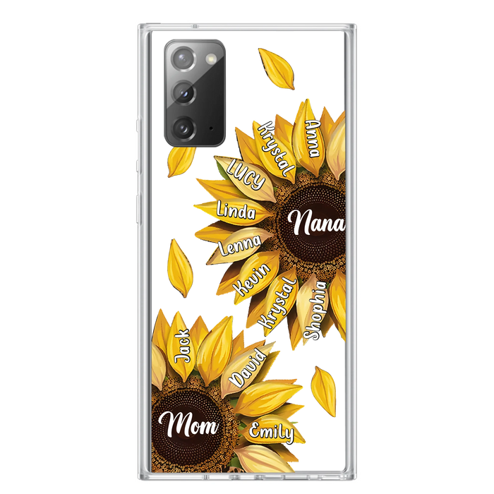 Personalized Sunflower Grandma Phone Case - Up to 11 Kids - Mother's Day Gift Idea for Mom/Grandma -  Case For iPhone/Samsung