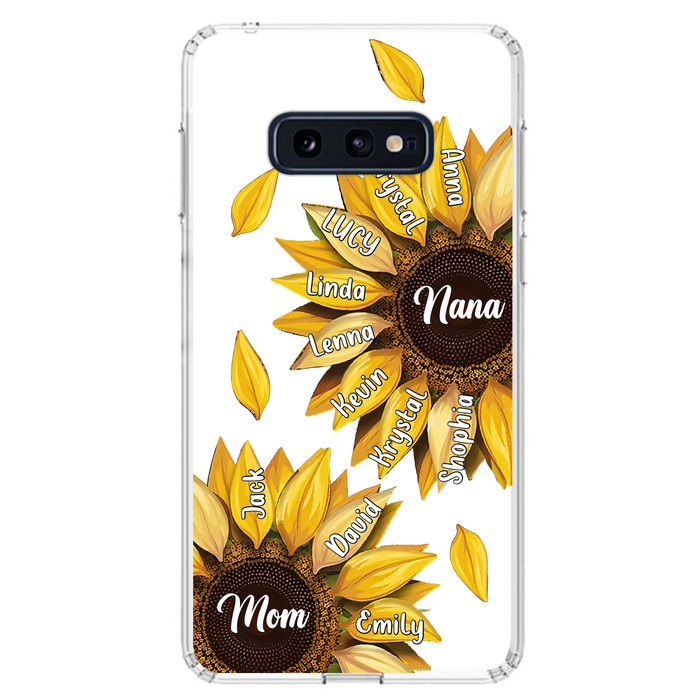 Personalized Sunflower Grandma Phone Case - Up to 11 Kids - Mother's Day Gift Idea for Mom/Grandma -  Case For iPhone/Samsung