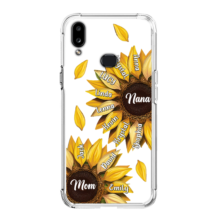 Personalized Sunflower Grandma Phone Case - Up to 11 Kids - Mother's Day Gift Idea for Mom/Grandma -  Case For iPhone/Samsung