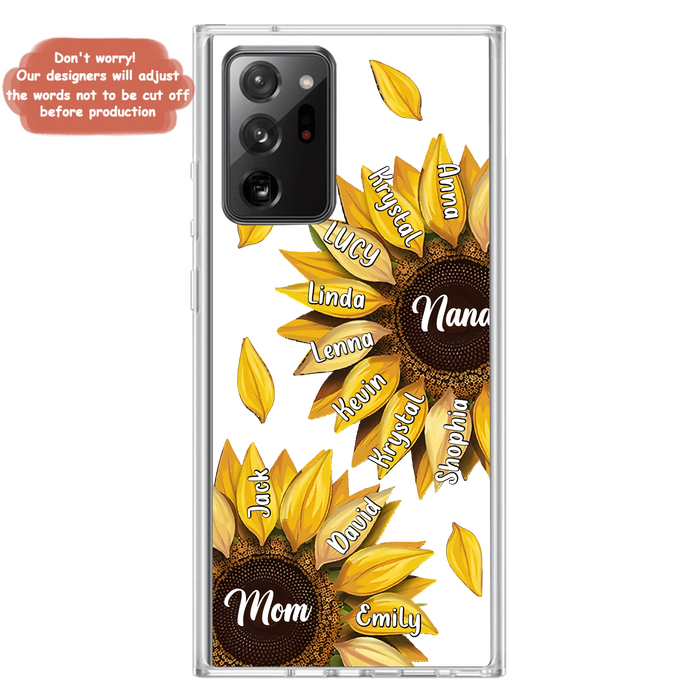 Personalized Sunflower Grandma Phone Case - Up to 11 Kids - Mother's Day Gift Idea for Mom/Grandma -  Case For iPhone/Samsung