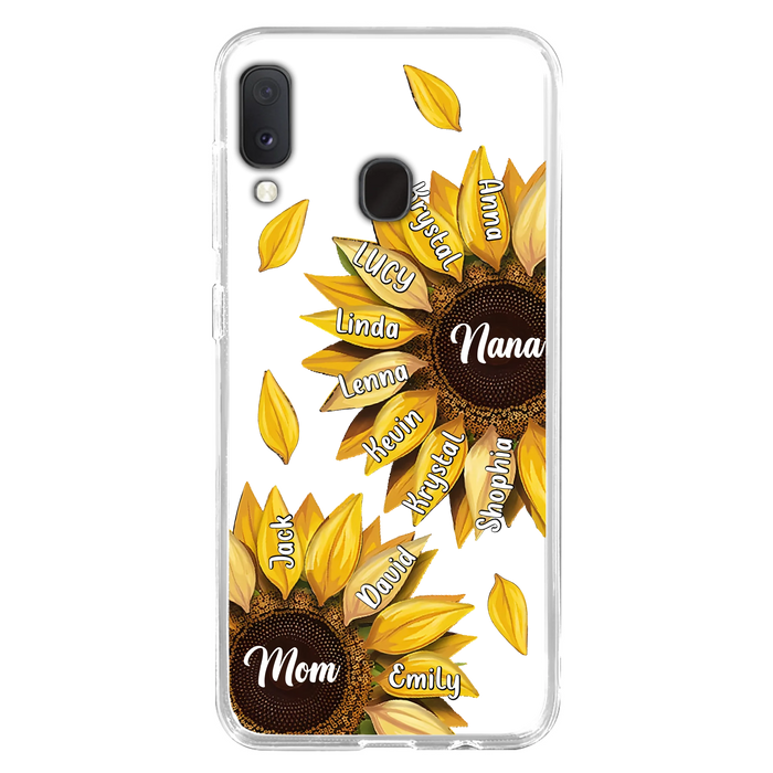 Personalized Sunflower Grandma Phone Case - Up to 11 Kids - Mother's Day Gift Idea for Mom/Grandma -  Case For iPhone/Samsung