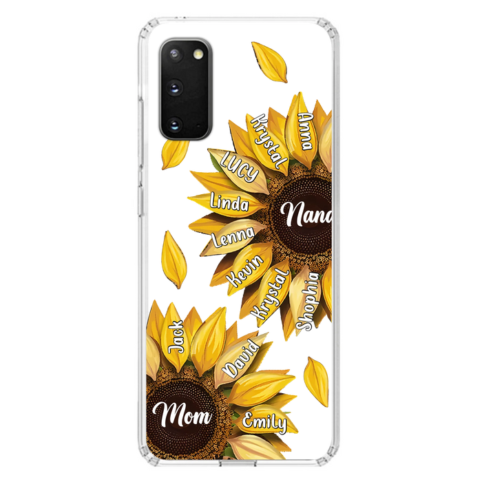 Personalized Sunflower Grandma Phone Case - Up to 11 Kids - Mother's Day Gift Idea for Mom/Grandma -  Case For iPhone/Samsung